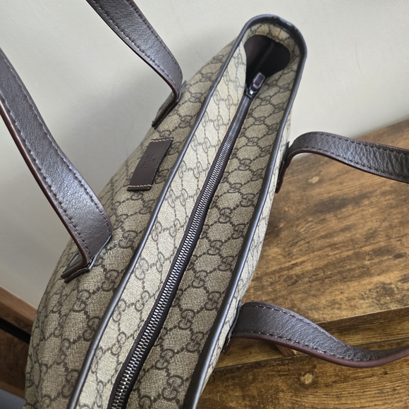 Gucci Black and Gray Monogram Tote - Picture 7 of 10